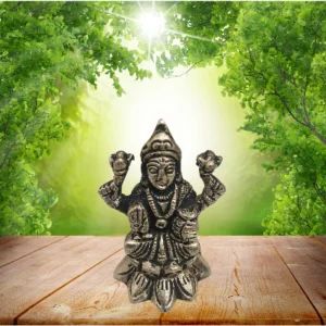 Aagam Stuti Pure Brass Goddess Lakshmi Fine Brass Idol | Home Decor | Religious Gifts | Decorative Art | Brass Collectible