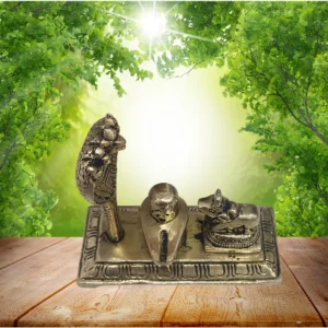 Aagam Stuti Pure Brass Shiva Lingam ( Shivling ) Nandi Naag Culture Statue ( Idol ) for Car Dashboard | Home Temple | Office