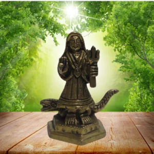 Aagam Stuti Pure Brass Brass Shree Khodiyar MATA Statue Brass Shree Khodiyar MATA Idol for Home Temple Pooja MATA Rani Decorative Showpiece for Mandir