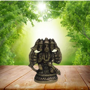 Aagam Stuti Pure Brass Panchmukhi Hanuman Idol Murti Statue for Home Pooja Puja Mandir Table Decor Collectible Handicraft Art, Yellow