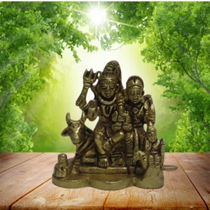 Aagam Stuti Pure Brass Shiv Pariwar Idol, Auspicious Hindu God Family Statue for Home, Office Decor, Happiness, Prosperity, Good Luck